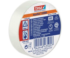 Tesa PVC isolatietape Tesaflex wit 15 mm × 10 m