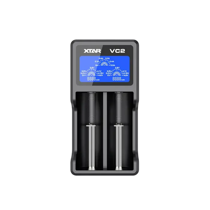 XTAR Slimme dubbele USB batterij lader voor Li-ion 18650/20700/26650 met display