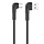 USB  naar USB-C  kabel 100cm  zwart  haaks