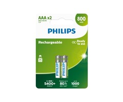 Philips AAA Micro Penlite 800 mAh, 2 stuks