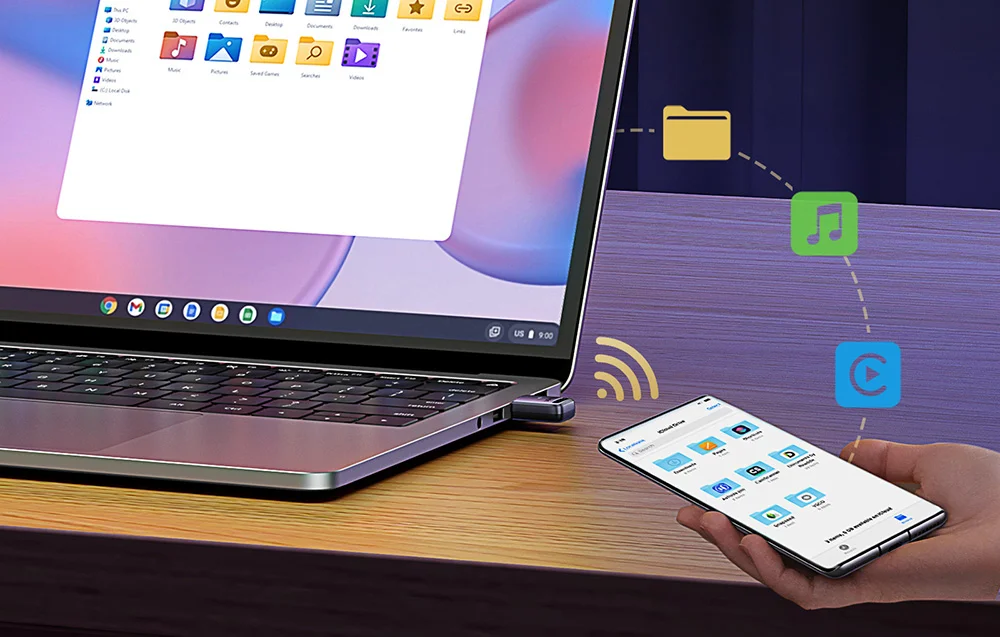 Ugreen USB Bluetooth 5.4 Adapter – Plug & Play – 20m Bereik – Zwart