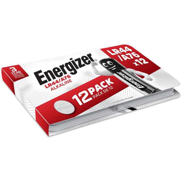 Energizer LR44 A76 Alkaline batterijen 12 stuks