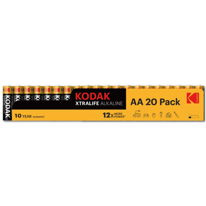 Kodak AA Penlite Xtralife  alkaline 20 stuks
