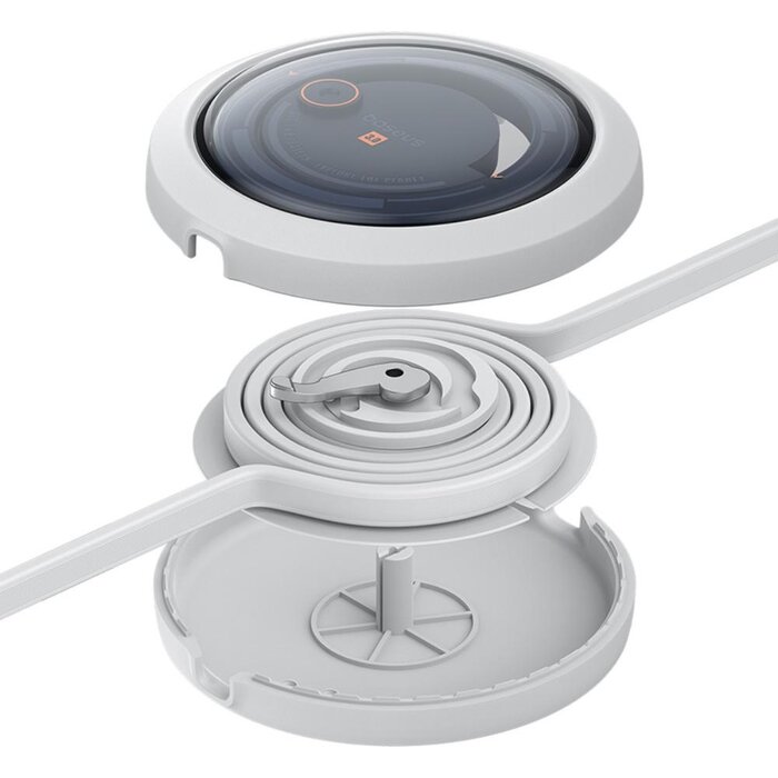 Baseus 3in1 USB-kabel - 100W USB-C, Lightning, micro-USB 110cm oprolbaar Wit