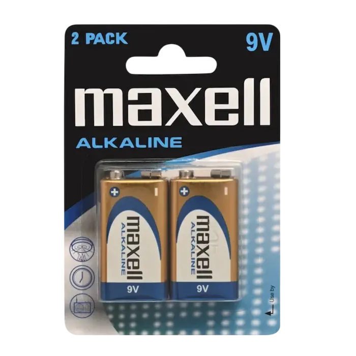 Maxell 2 x 9 Volt Alkaline batterijen