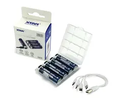 XTAR AA 1,5V Li-ion Oplaadbare Batterij – 4 Stuks – 2450Ah -USB-C
