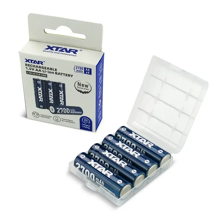 XTAR AA 1,5V Li-ion Oplaadbare Batterij – 4 Stuks – 2700mAh