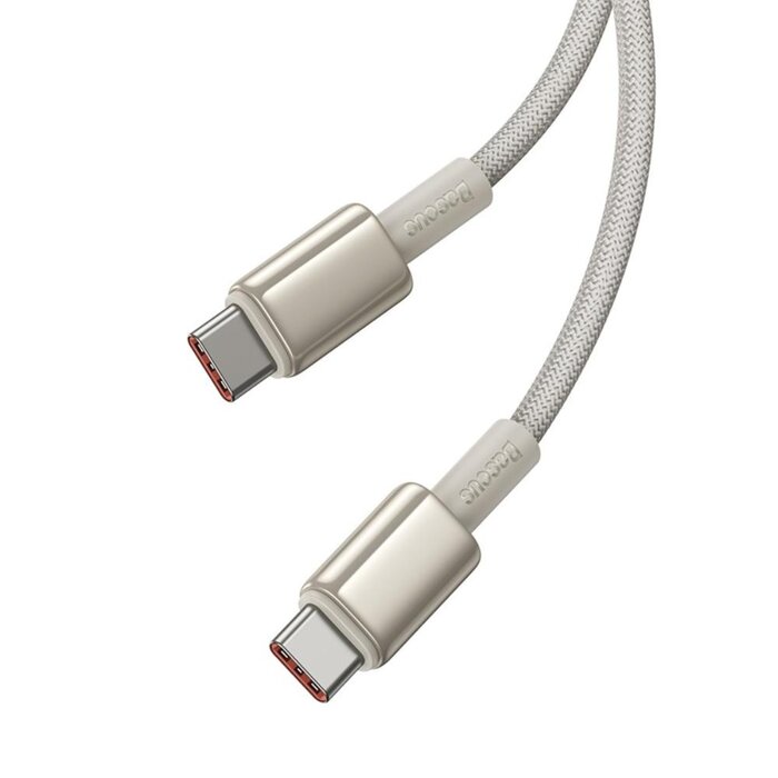 Baseus USB-C Kabel 1 meter Tungsten Gold 100W  goud