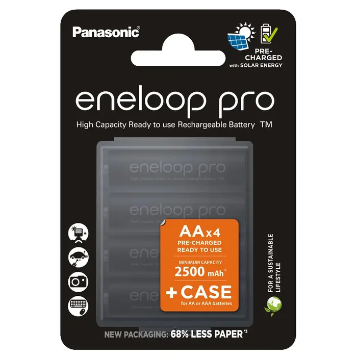 Eneloop 4 x AA Oplaadbare batterijen 2500 mAh 4 stuks + Box