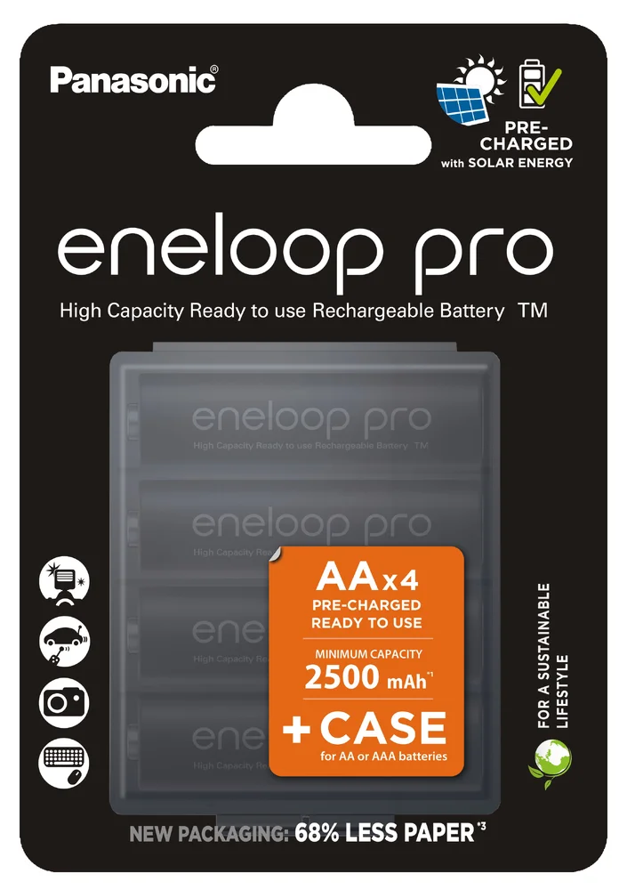 Eneloop 4 x AA Oplaadbare batterijen 2500 mAh 4 stuks + Box
