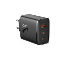 Baseus OS‑Cube Pro 65 W Snellader – 2× USB‑C + 1× USB‑A – Zwart