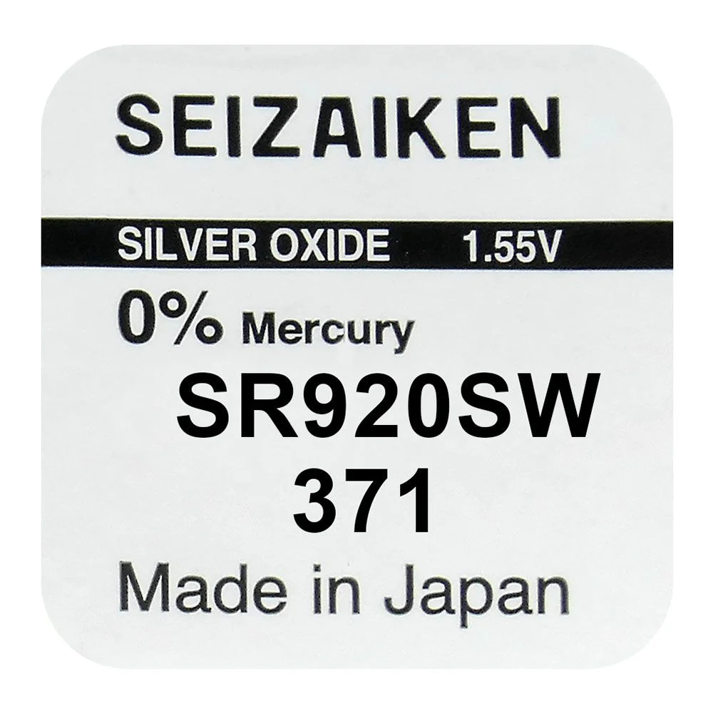 Seiko 371 / SR920SW horlogebatterij – 1.55V zilveroxide knoopcel voor horloges