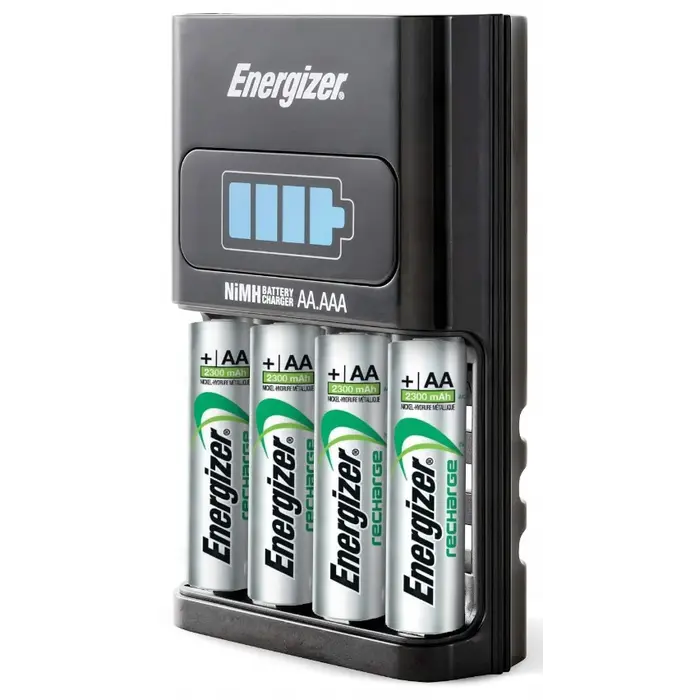 Energizer 1 uur Snellader voor AA en AAA NiMH‑batterijen (Inclusief 4x AA 2300 mAh)