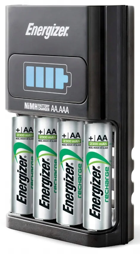 Energizer 1 uur Snellader voor AA en AAA NiMH‑batterijen (Inclusief 4x AA 2300 mAh)