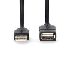 Nedis USB 2.0 Verlengkabel 2 meter Zwart