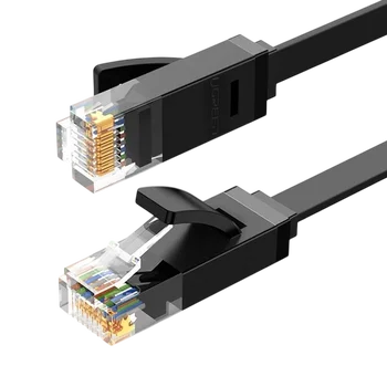 Ugreen Cat6 platte U/UTP netwerkkabel 15 meter zwart – gigabit ethernet verbinding