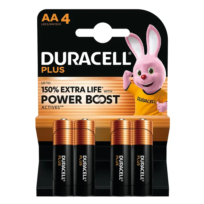 Duracell AA Penlite  batterijen 150 % Plus Power Boost  4 stuks
