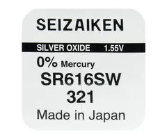 Seiko SR616SW  - 321 horloge Batterij