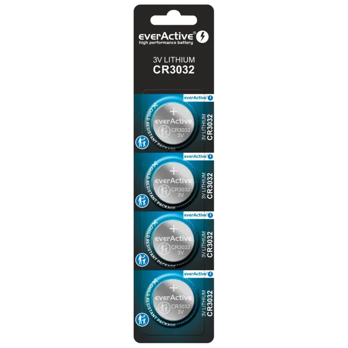 everActive CR3032 Knoopcel  batterijen - 4 stuks