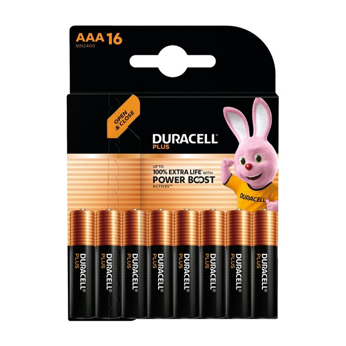 Duracell 16 x AAA Mini penlite Duracell Plus Power Boost  100%