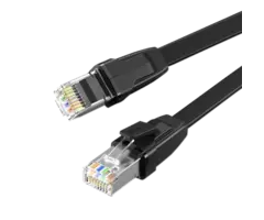 Ugreen Cat 8 Ethernet Kabel 2m – Platte Zwarte Hoge Snelheid Netwerkkabel