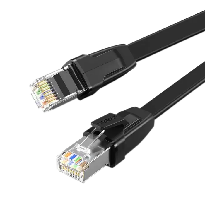Ugreen Cat 8 Ethernet Kabel 2 Meter – 40 Gbps, 2000 MHz, Plat Ontwerp, RJ45-Connectors