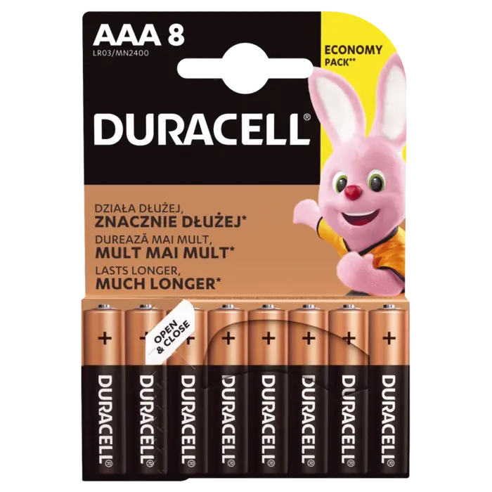 Duracell AAA mini penlite 8 stuks  alkaline