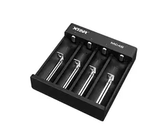 XTAR MC4S Compacte 4-Kanaals Batterijlader - Li-ion & Ni-MH