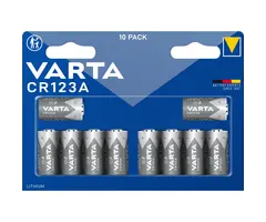 Varta CR123A Lithium Batterijen 3V - Voordeelpak 10 Stuks