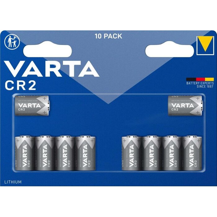 Varta Professional Lithium CR2 3V Batterijen - Grootverpakking (10 Stuks) - Voor Alarm, Camera en Smart Home