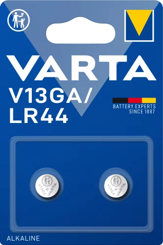 Varta LR44 / V13GA Alkaline Knoopcel Batterijen 1.5V - Blisterverpakking 2 Stuks