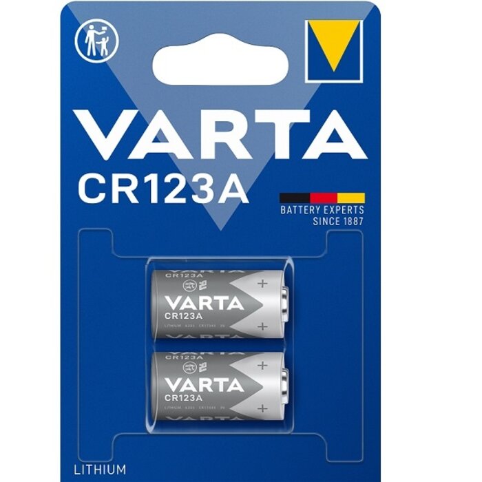 Varta CR123 / CR17345 Professional Lithium Batterijen 3V - Blister 2 Stuks