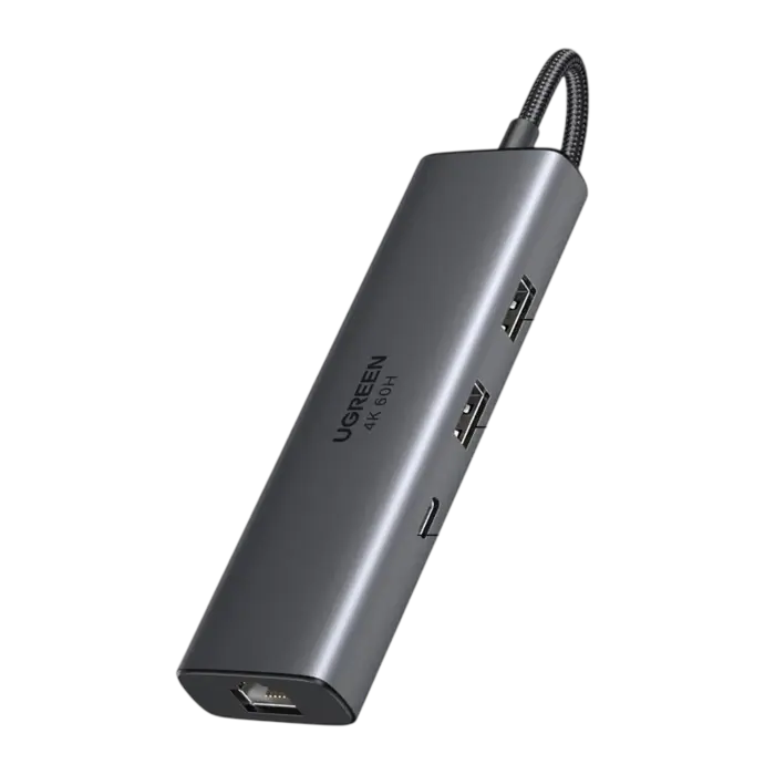 Ugreen USB-C Hub 6-in-1 - 4K 60Hz HDMI - 100W Power Delivery - 3x USB 3.0 - SD/TF Kaartlezer - Space Grey