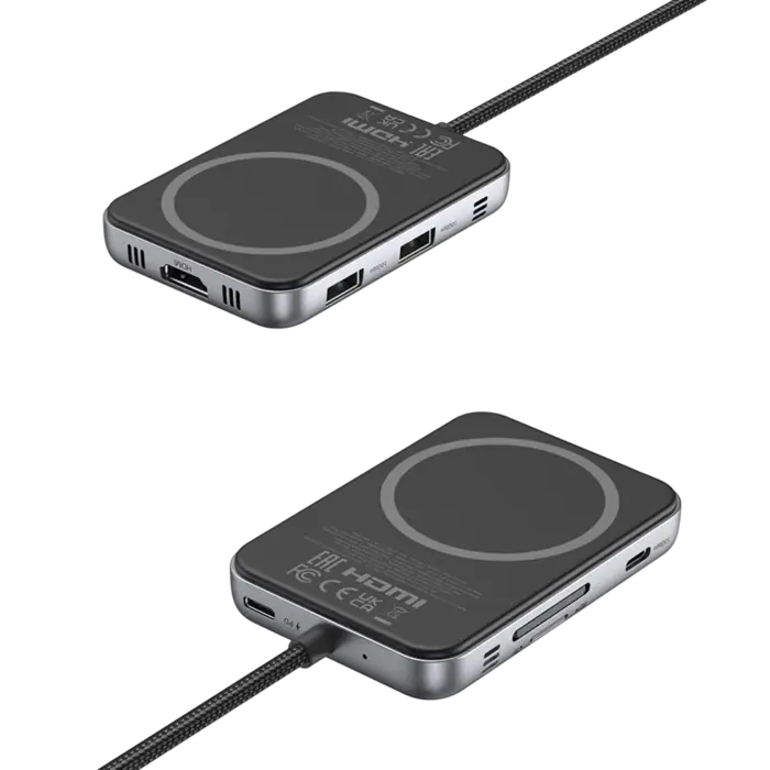 Ugreen 7-in-1 USB-C Hub Adapter - 4K@60Hz HDMI - 100W Power Delivery - 2x USB 3.0 & USB-C Data - SD/TF Kaartlezer - Space Grijs