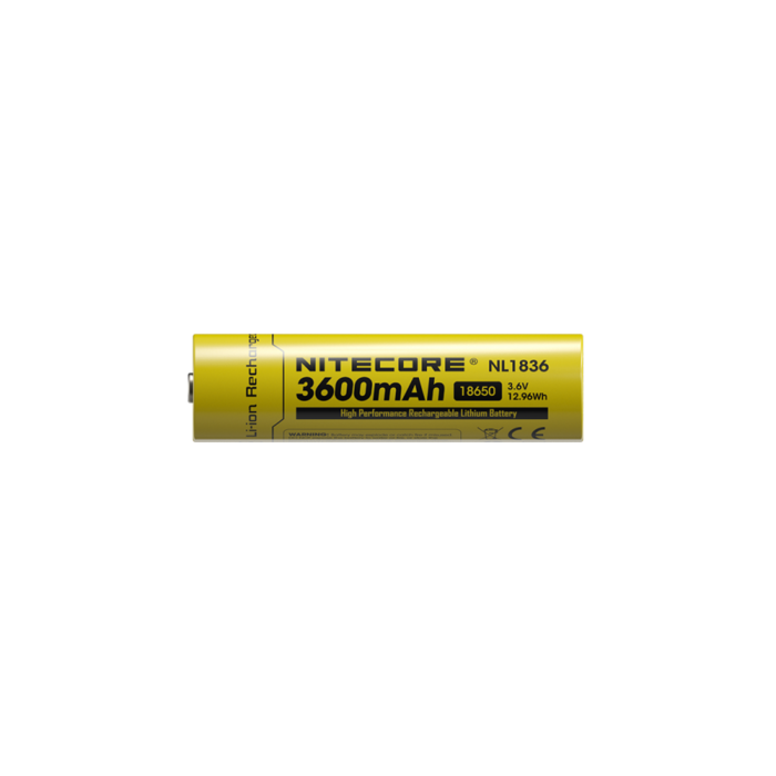 Nitecore NL1836 Oplaadbare 18650 Batterij - 3.6V - 3600mAh - 12.96Wh - Protected Li-ion Accu