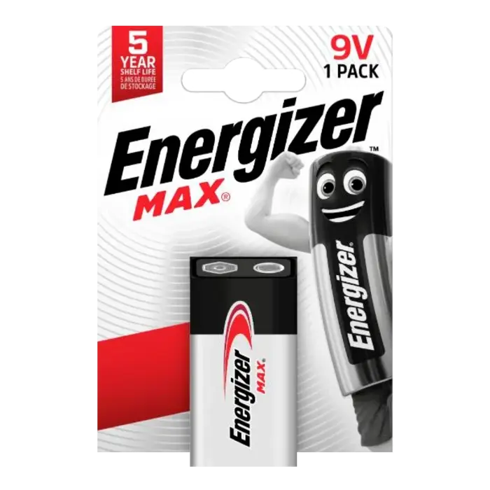 Energizer Max Alkaline 9V Blokbatterij – 6LR61 – 10 Jaar Houdbaar – 1 stuk