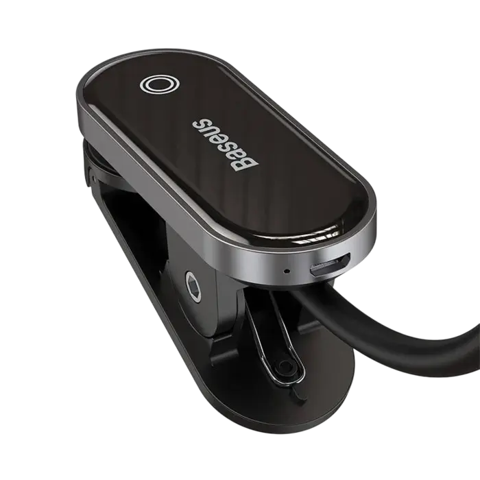 Baseus Comfort Reading Mini Clip Lamp – LED Leeslamp met Clip – 3 Helderheidsstanden – USB Oplaadbaar – 350mAh – 4000K – 360° Flexibele Arm – Donkergrijs