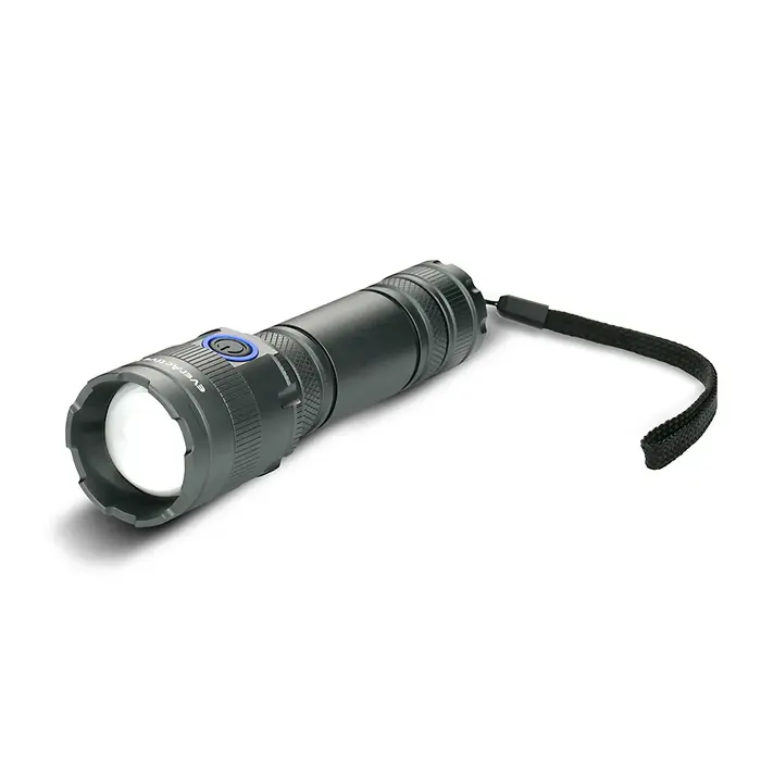 everActive Cannon Oplaadbare LED Zaklamp – 4500 Lumen – Zoom – 5 Modi – USB-C – Cree LED – 21700 Accu – Aluminium – Grafiet