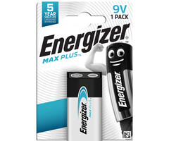 Energizer 9V Max Plus Alkaline Blokbatterij 6LR61 – Blister 1 stuk