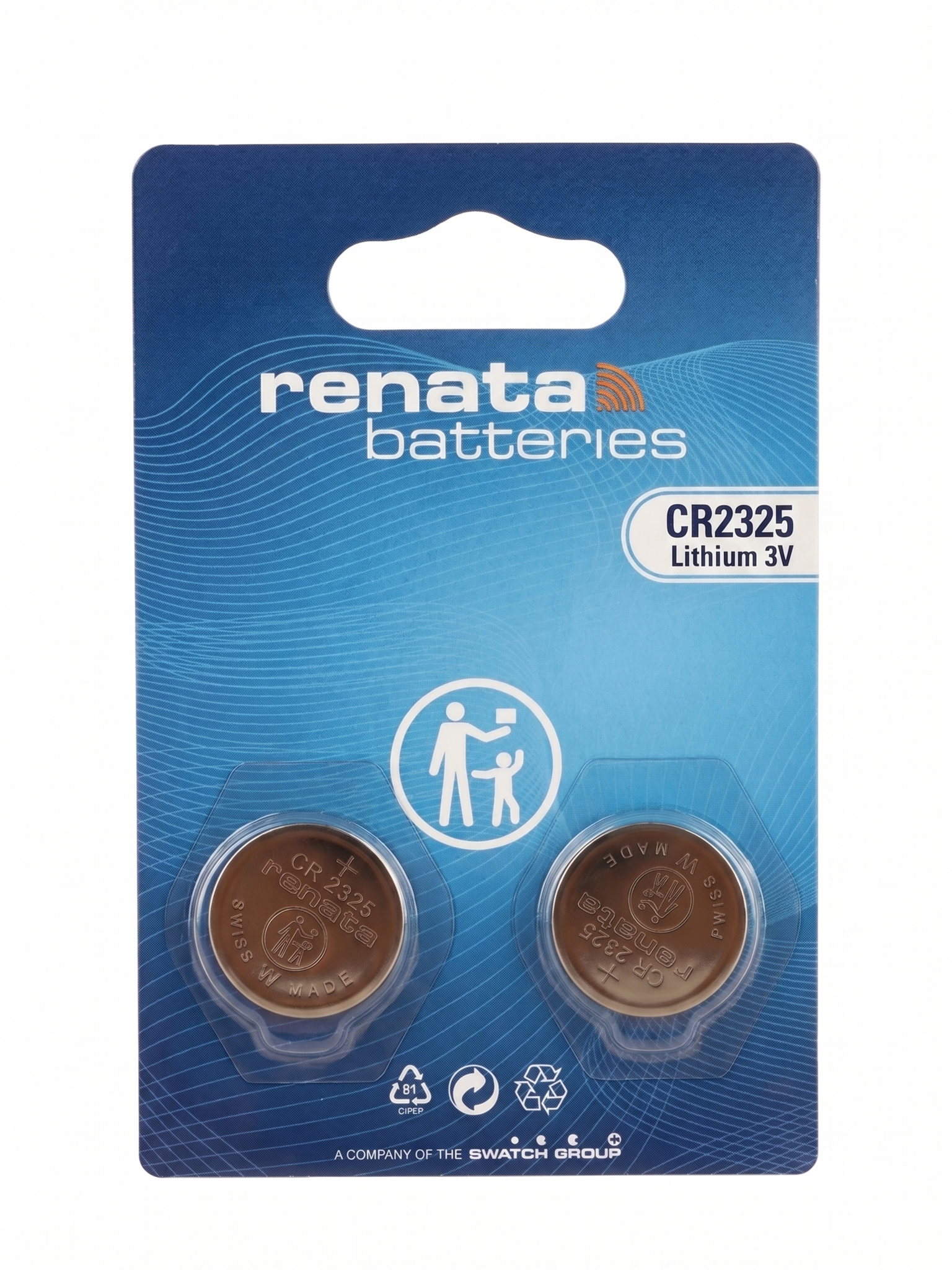 Renata CR2325 Lithium Knoopcel Batterij 3V Blisterverpakking - 2 Stuks