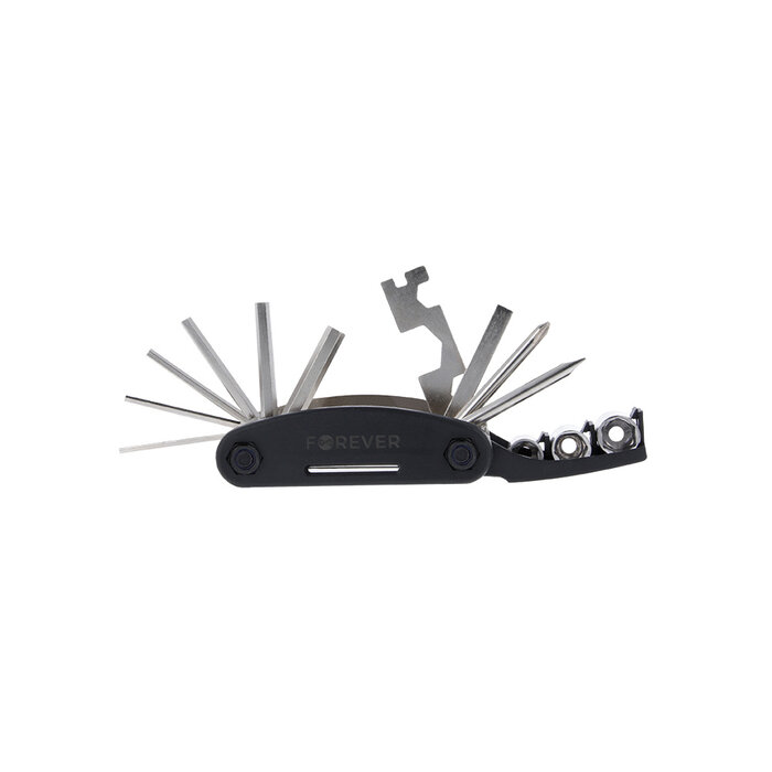 Forever MT-16 Fiets Multitool - 16-in-1 Compact Rower Reparatieset - Staal