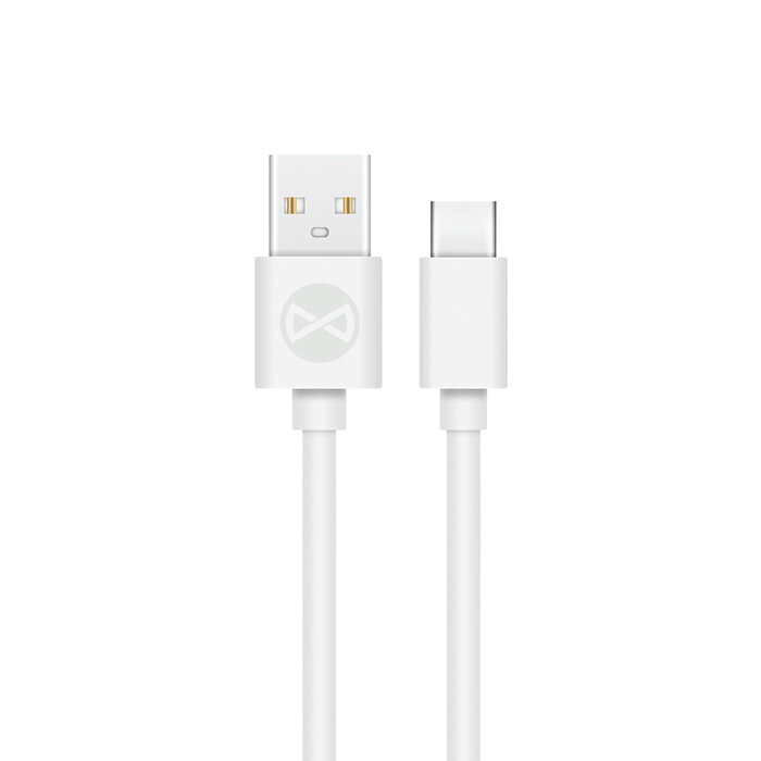 Forever USB naar USB-C Kabel (1m) - Wit - 2A Snellaadkabel met Dataoverdracht
