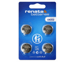Renata CR2032 Lithium Knoopcel Batterij 3V - 4 stuks (blister)