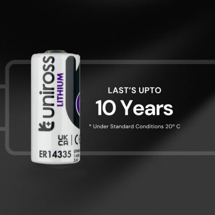 Uniross ER14335 Lithium Thionylchloride Batterij 3,6V 1650mAh 2/3 AA (1 stuk)