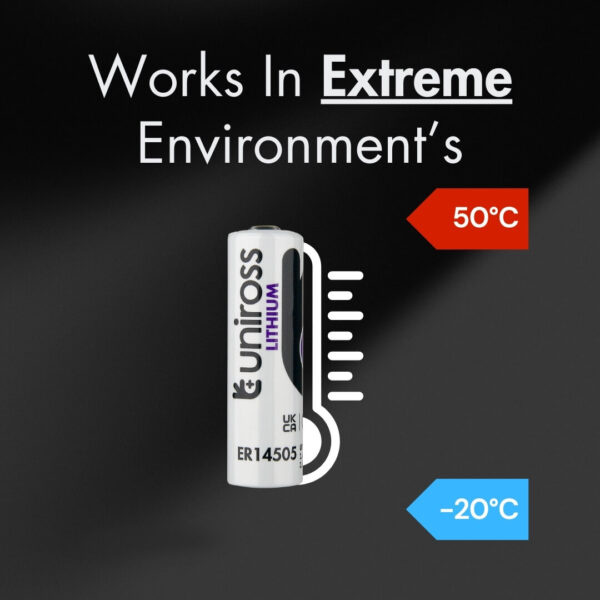 Uniross ER14505 Lithium Thionyl Chloride Batterij 3.6V 2600mAh AA-formaat (1 stuk)