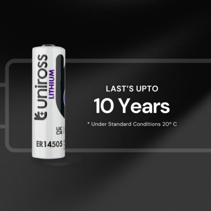 Uniross ER14505 Lithium Thionyl Chloride Batterij 3.6V 2600mAh AA-formaat (1 stuk)