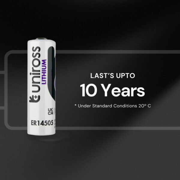 Uniross ER14505 Lithium Thionyl Chloride Batterij 3.6V 2600mAh AA-formaat (1 stuk)