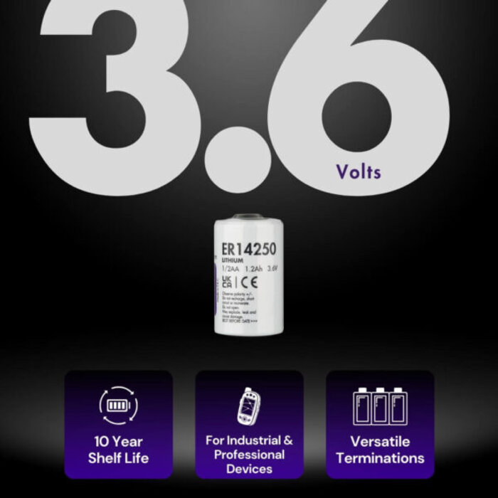 Uniross ER14505 Lithium Thionyl Chloride Batterij 3.6V 2600mAh AA-formaat (1 stuk)