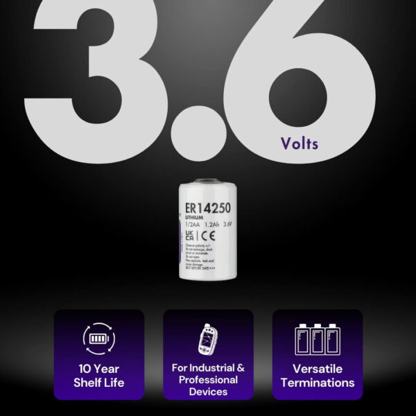 Uniross ER14505 Lithium Thionyl Chloride Batterij 3.6V 2600mAh AA-formaat (1 stuk)