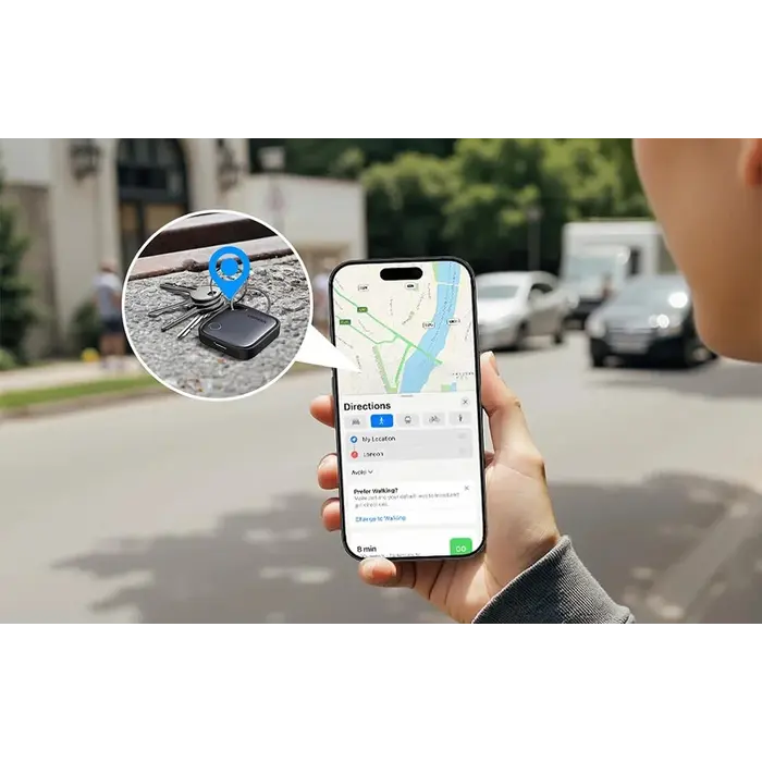 Ugreen Smart Finder 2 oplaadbare Bluetooth tracker (1 stuk) voor iPhone, iPad en Mac – Apple Find My, USB-C, geluidssignaal en verloren-modus